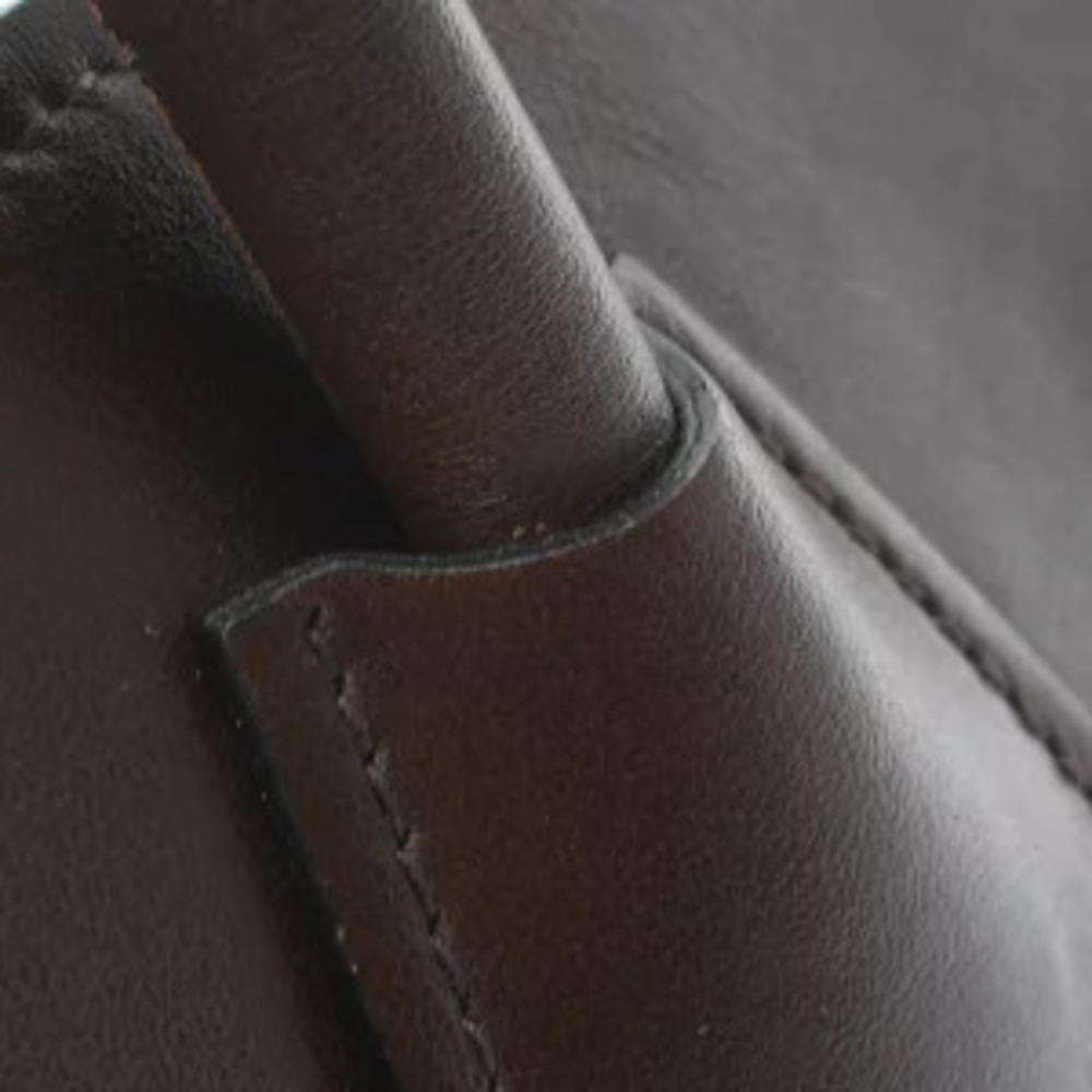 Prada Brown Calf Leather Front Pocket Wing Tote - Picture 8 of 9